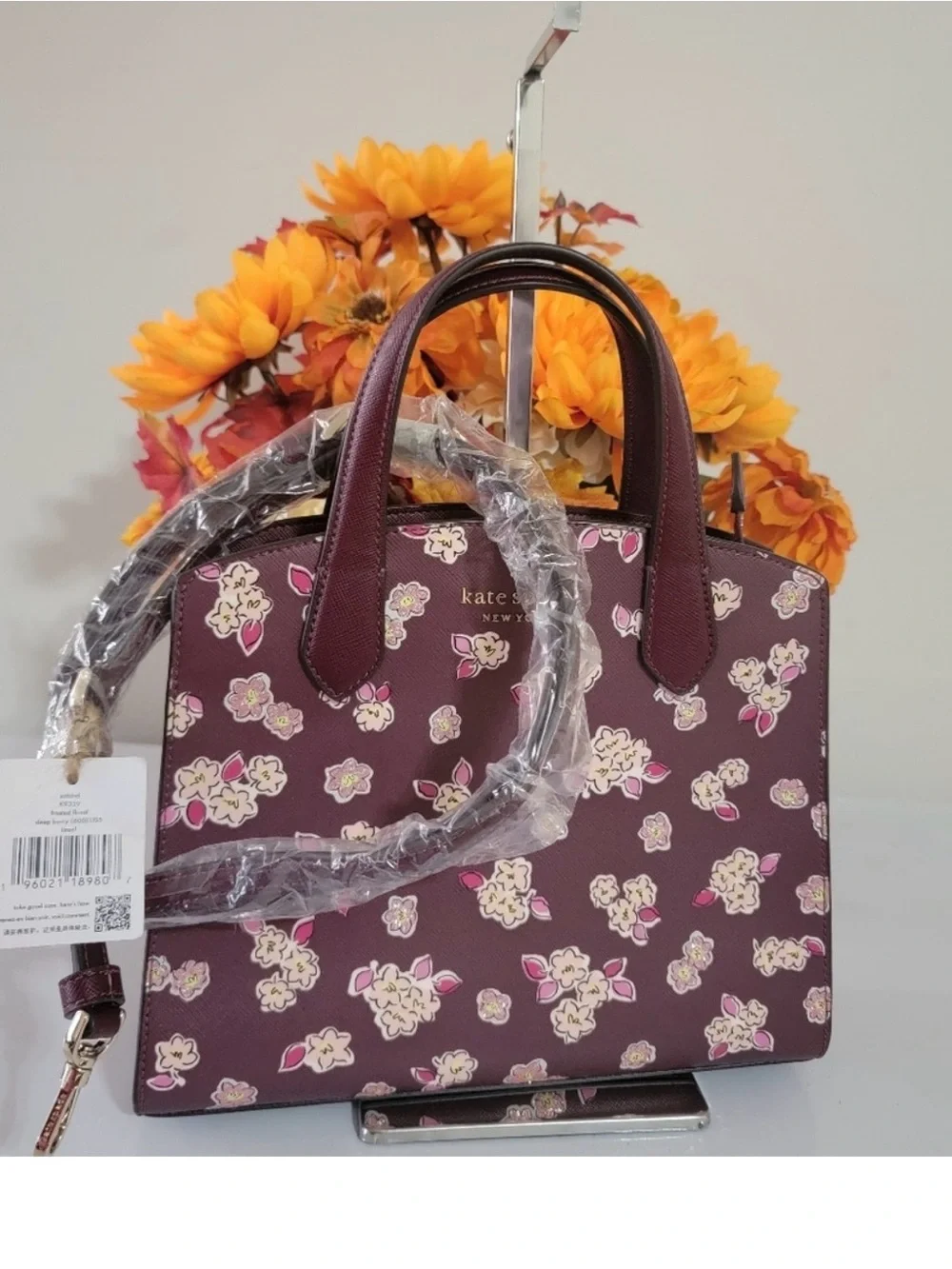 Kate Spade glitter tinsel frosted satchel